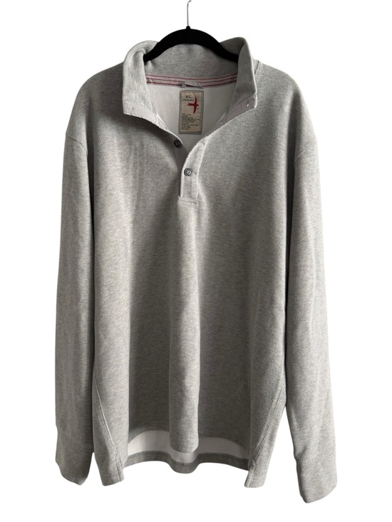 Relwen Other - Relwen Gray Mock Neck Button Henley Pullover Sweatshirt XL